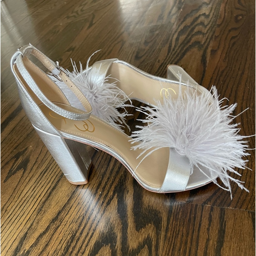 Sam Edelman Yaro Feather Heeled Sandal 7.5
